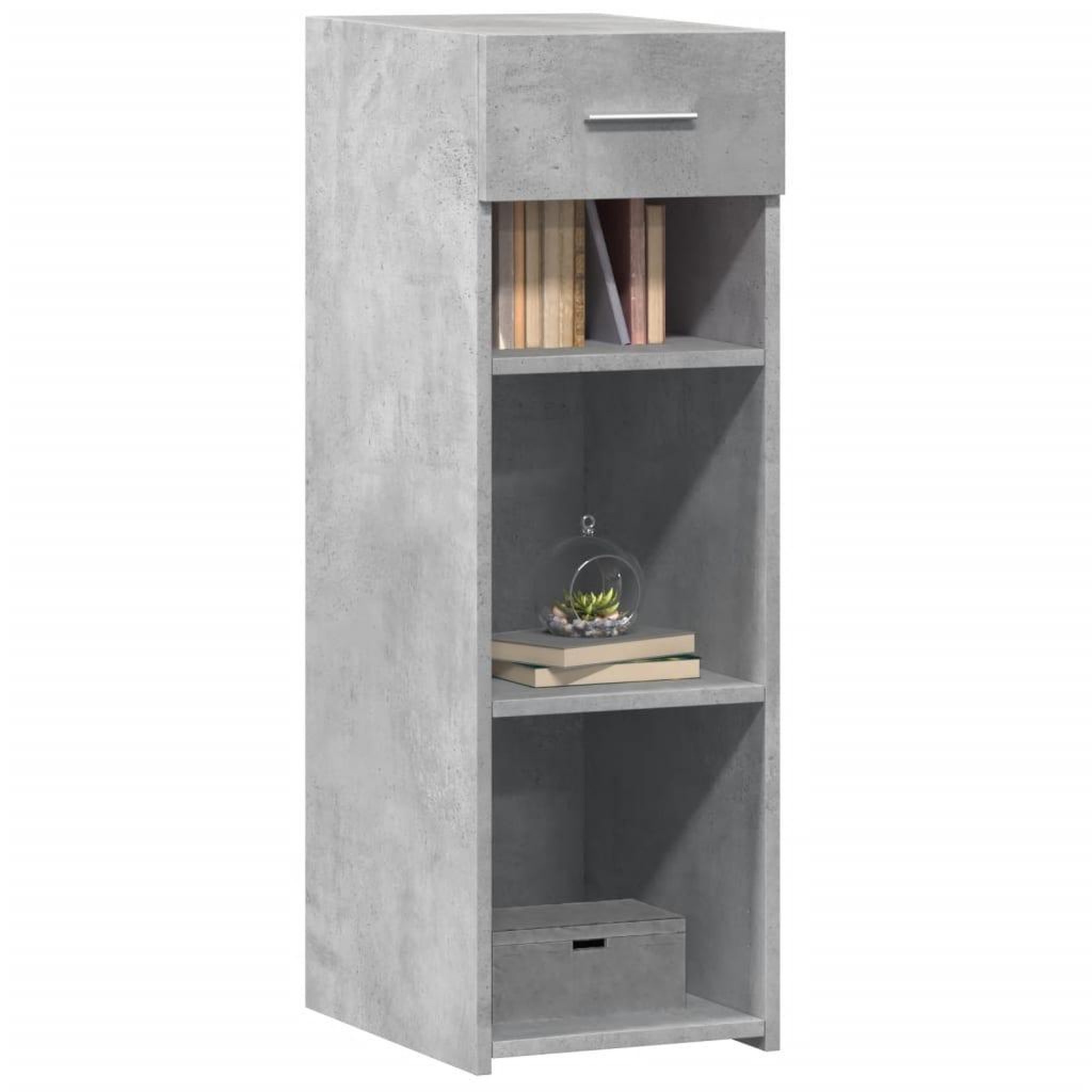 Voir la diapositive 3 : VIDAXL Buffet gris beton 30x42,5x93 cm bois d'ingenierie