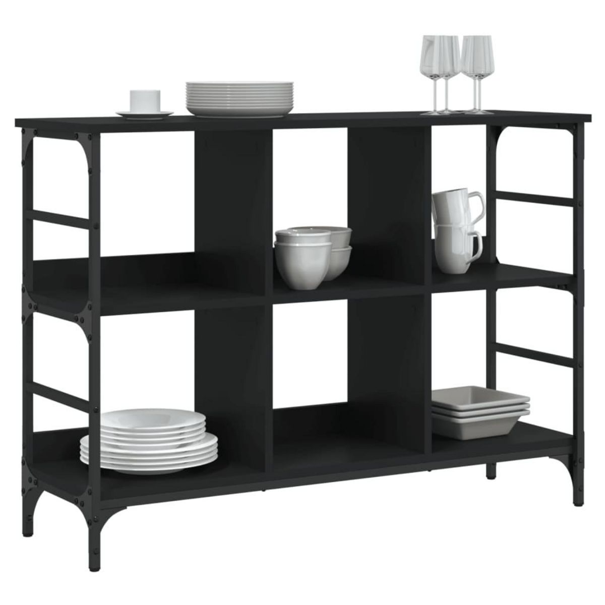 VIDAXL Buffet noir 102x32x73,5 cm bois d'ingenierie
