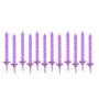 Voir la diapositive 1 : Paris Prix Lot de 12 Bougies d'Anniversaire  Arabesques  6cm Prune