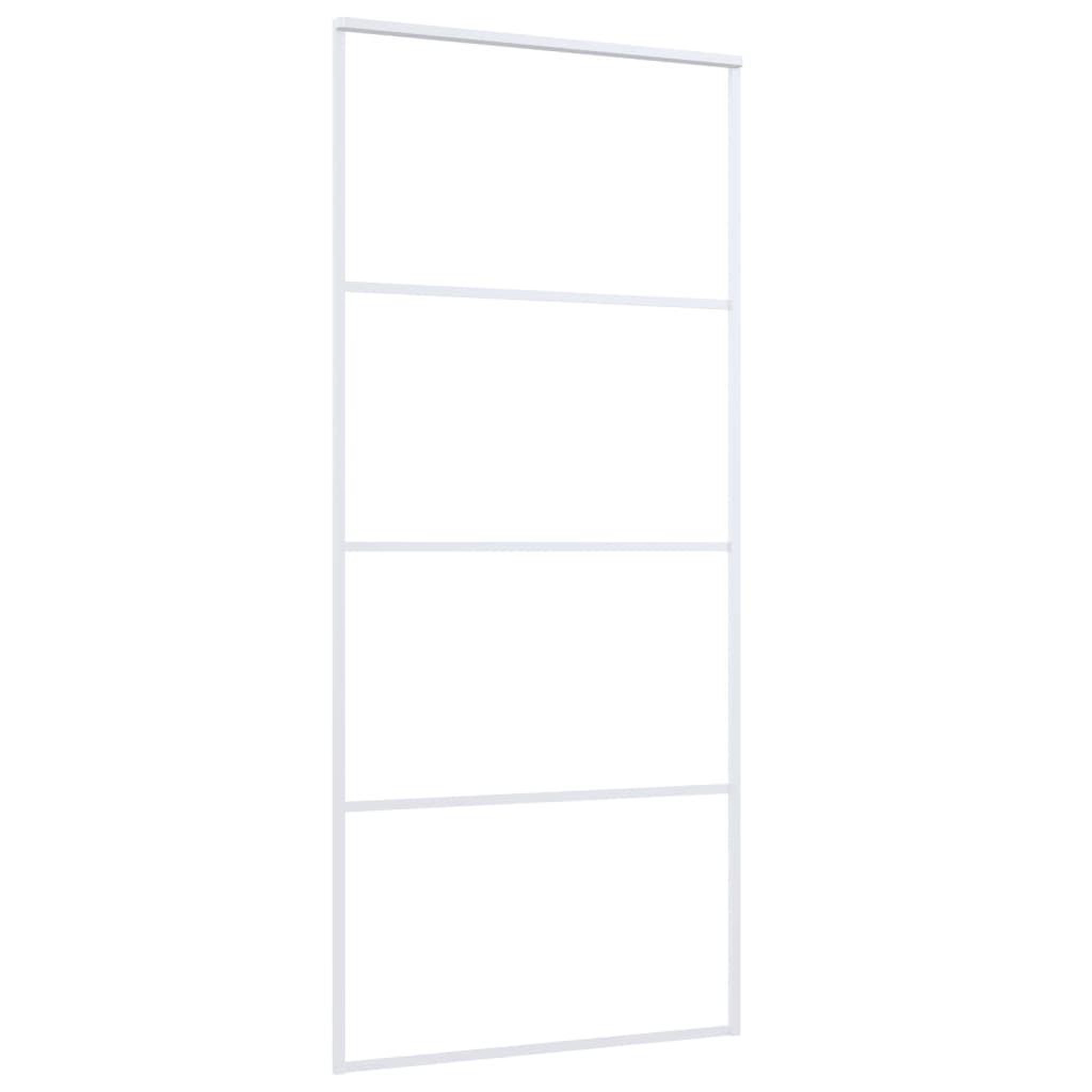 Voir la diapositive 3 : VIDAXL Porte coulissante Verre ESG et aluminium 90x205 cm Blanc