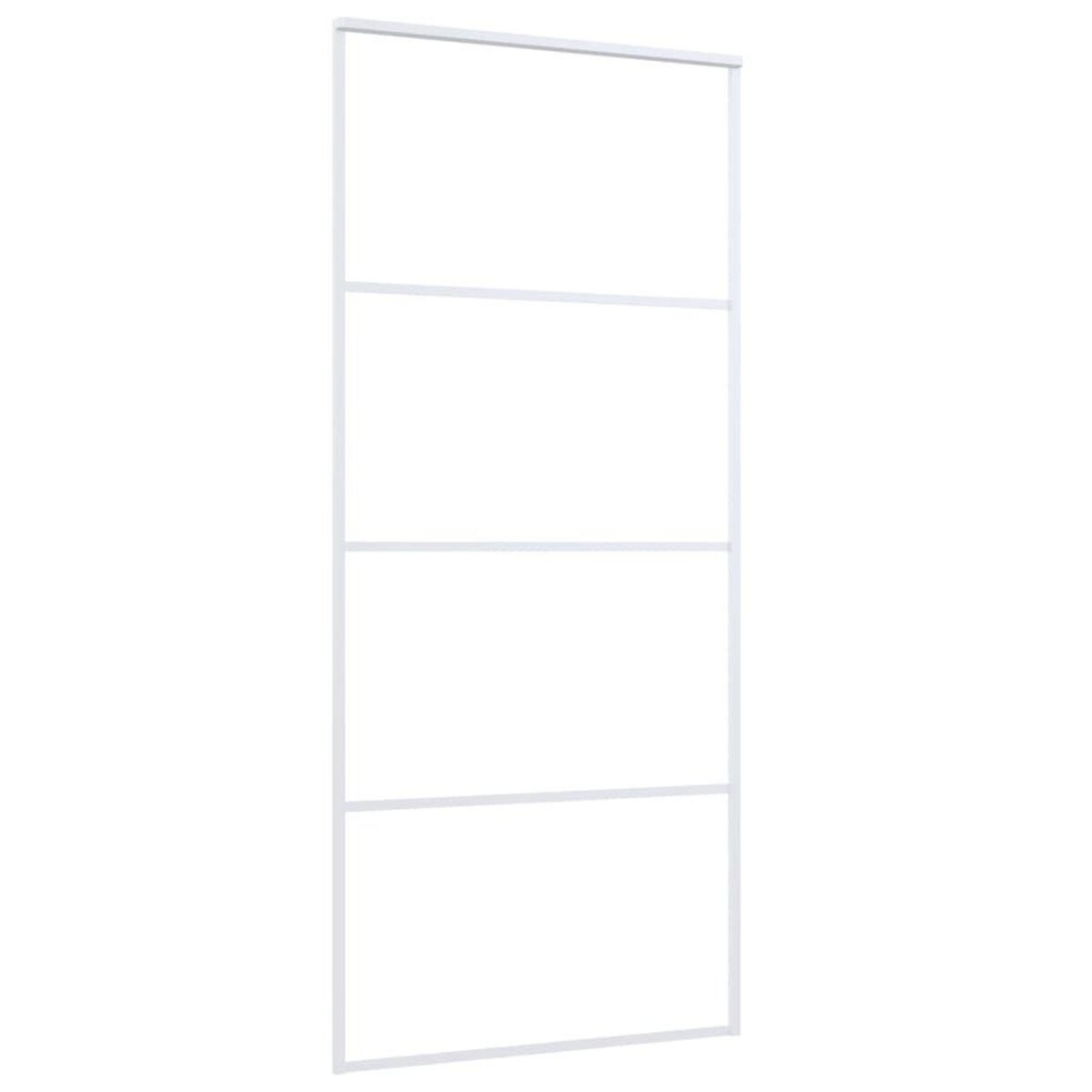 VIDAXL Porte coulissante Verre ESG et aluminium 90x205 cm Blanc
