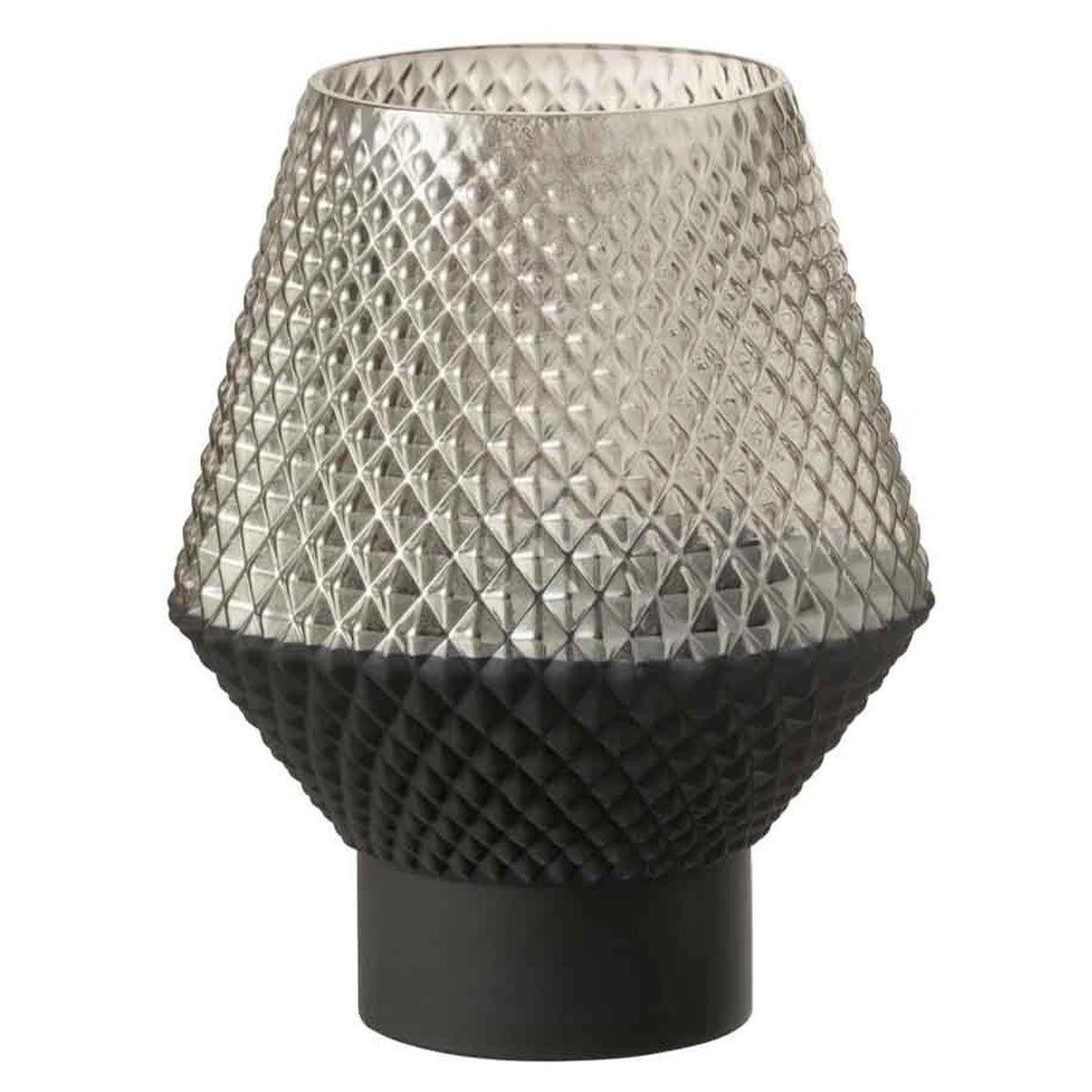 Voir la diapositive 1 : J-LINE Vase design en verre  vuoto  22cm gris
