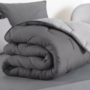 Voir la diapositive 4 : ID MARKET Couette 140x200 CM ABBY bicolore gris clair et gris 300 gr