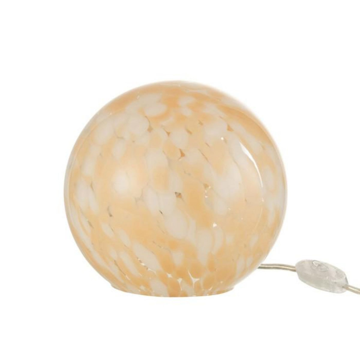 Paris Prix Lampe à Poser en Verre  Mélissa  18cm Beige