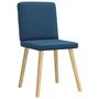 Voir la diapositive 3 : VIDAXL Chaises a manger lot de 4 bleu tissu