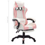 Voir la diapositive 6 : VIDAXL Fauteuil de jeux video avec LED RVB Rose et blanc Similicuir