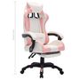 Voir la diapositive 6 : VIDAXL Fauteuil de jeux video avec LED RVB Rose et blanc Similicuir