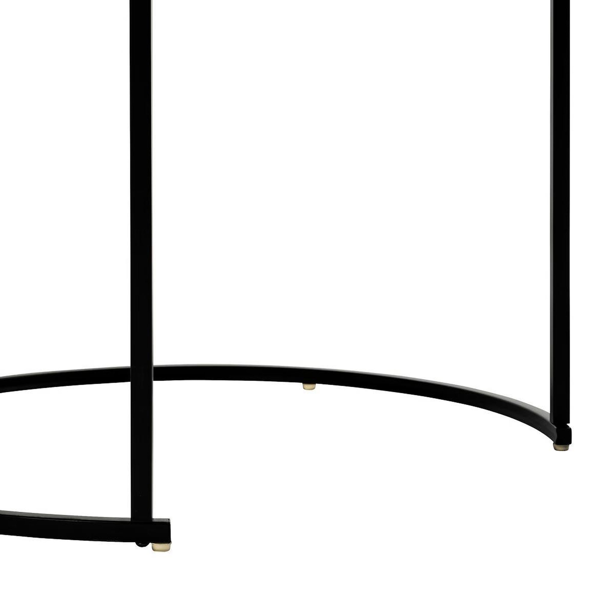 Voir la diapositive 6 : ATMOSPHERA Lot de 3 tables d'appoint gigognes  noan  54cm noir