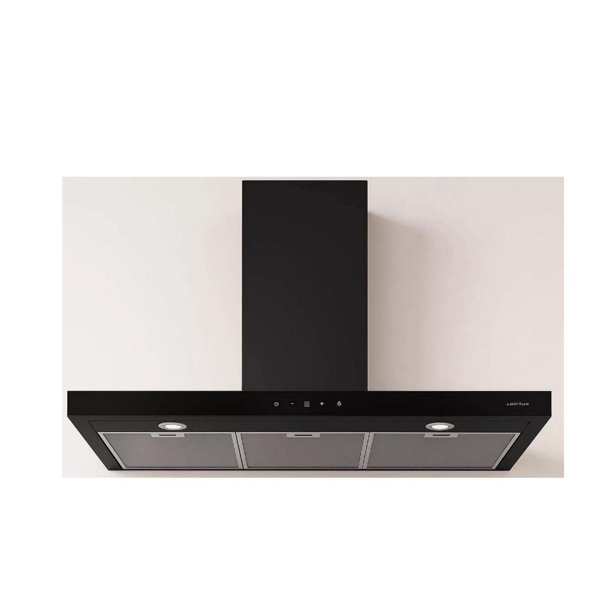 Airlux Hotte décorative murale 90cm 636 m3/h noir - AHBS960BK