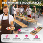 Voir la diapositive 4 : tectake Table de jardin pliante avec bancs marron