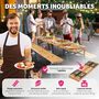 Voir la diapositive 4 : tectake Table de jardin pliante avec bancs marron