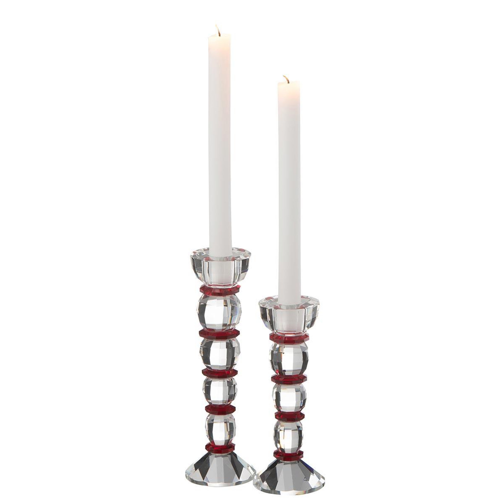 Voir la diapositive 4 : J-LINE Chandelier Design en Cristal  Annie  18cm Transparent & Rouge