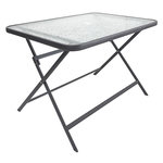 Paris Prix Table de Jardin en Verre  Formentera  110cm Gris