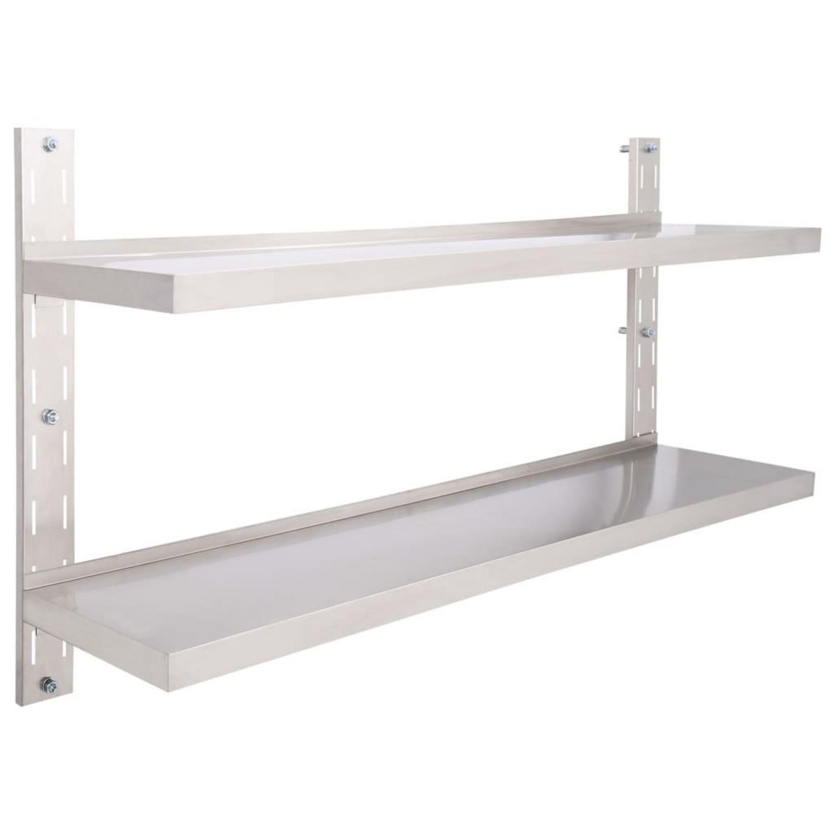 VIDAXL Etagere murale a 2 niveaux Acier inoxydable 150x30 cm