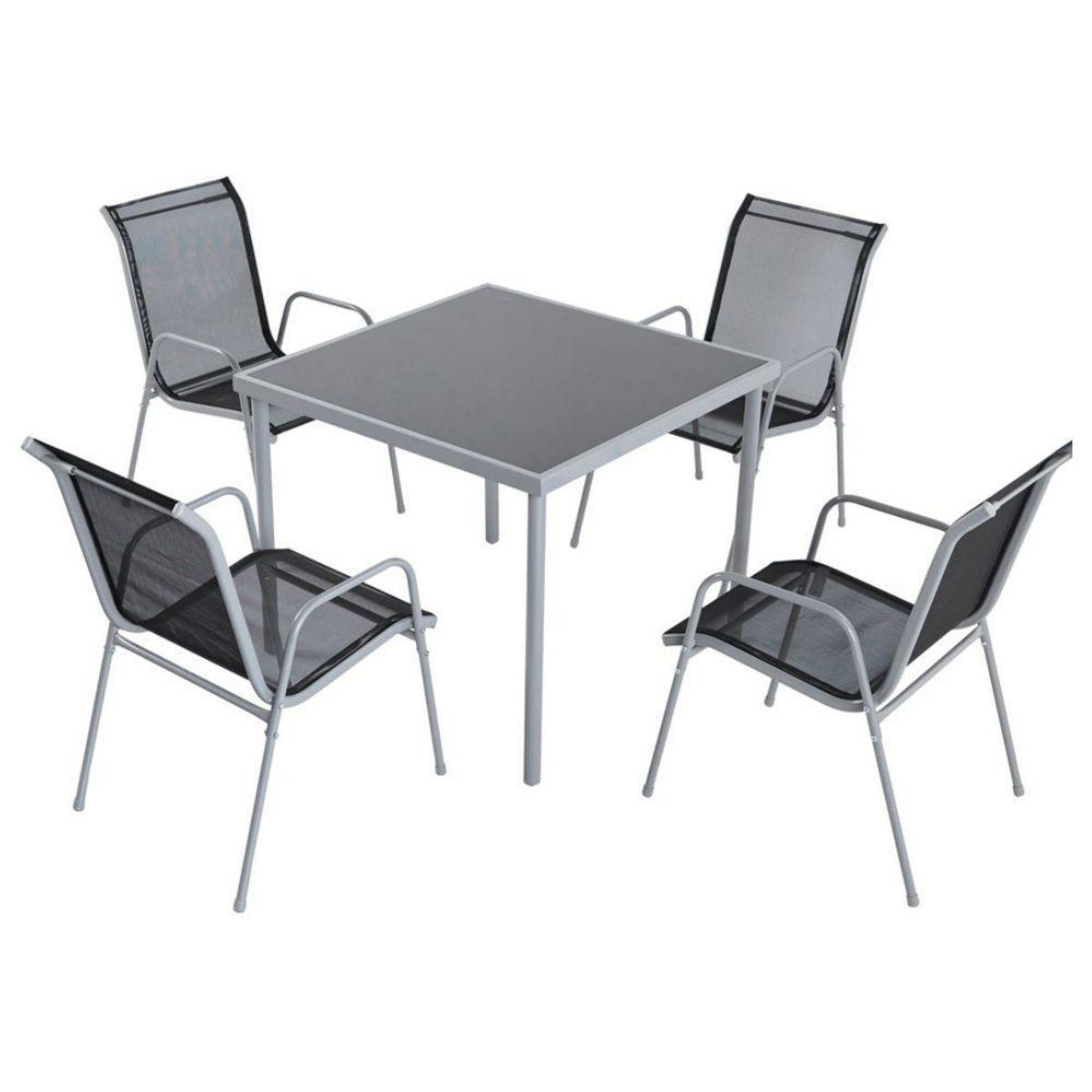 CONCEPT USINE Ensemble de jardin 4 personnes LUSIANA