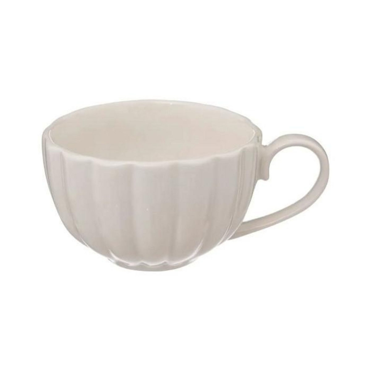 SECRET DE GOURMET Lot de 6 Tasses & Sous-Tasses  Romy  9cm Blanc