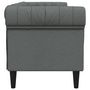 Voir la diapositive 5 : VIDAXL Canape Chesterfield 3 places gris fonce tissu