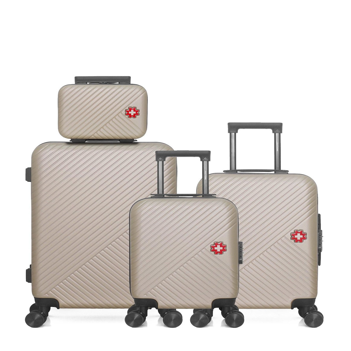 SWISS KOPPER SWISS KOPPER  -  Lot de 4  -  Valise weekend, valise cabine, valise cabine XXS et vanity SPIEZ