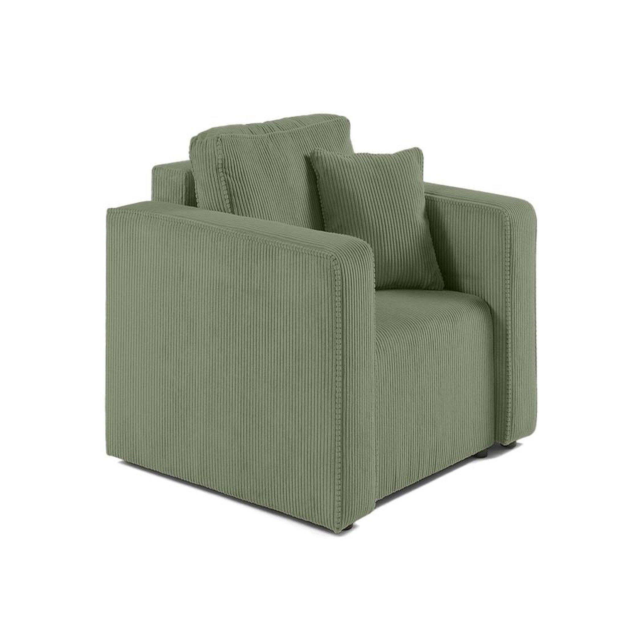 Voir la diapositive 1 : BEST MOBILIER Topaze - fauteuil - en velours côtelé