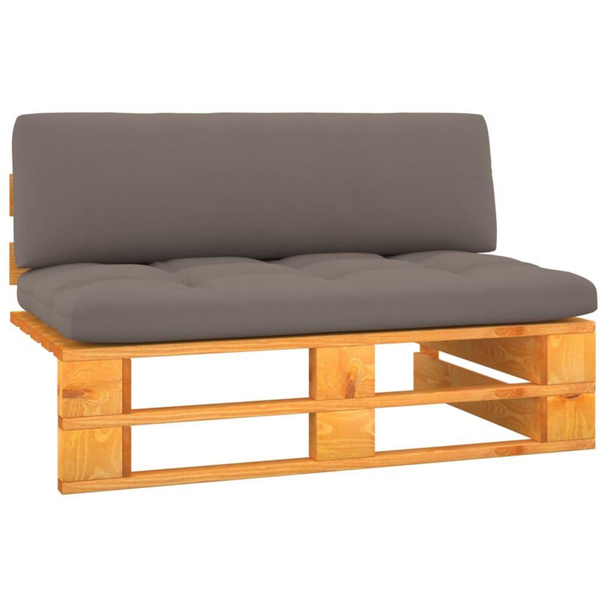 VIDAXL Canape central palette de jardin marron miel bois pin impregne