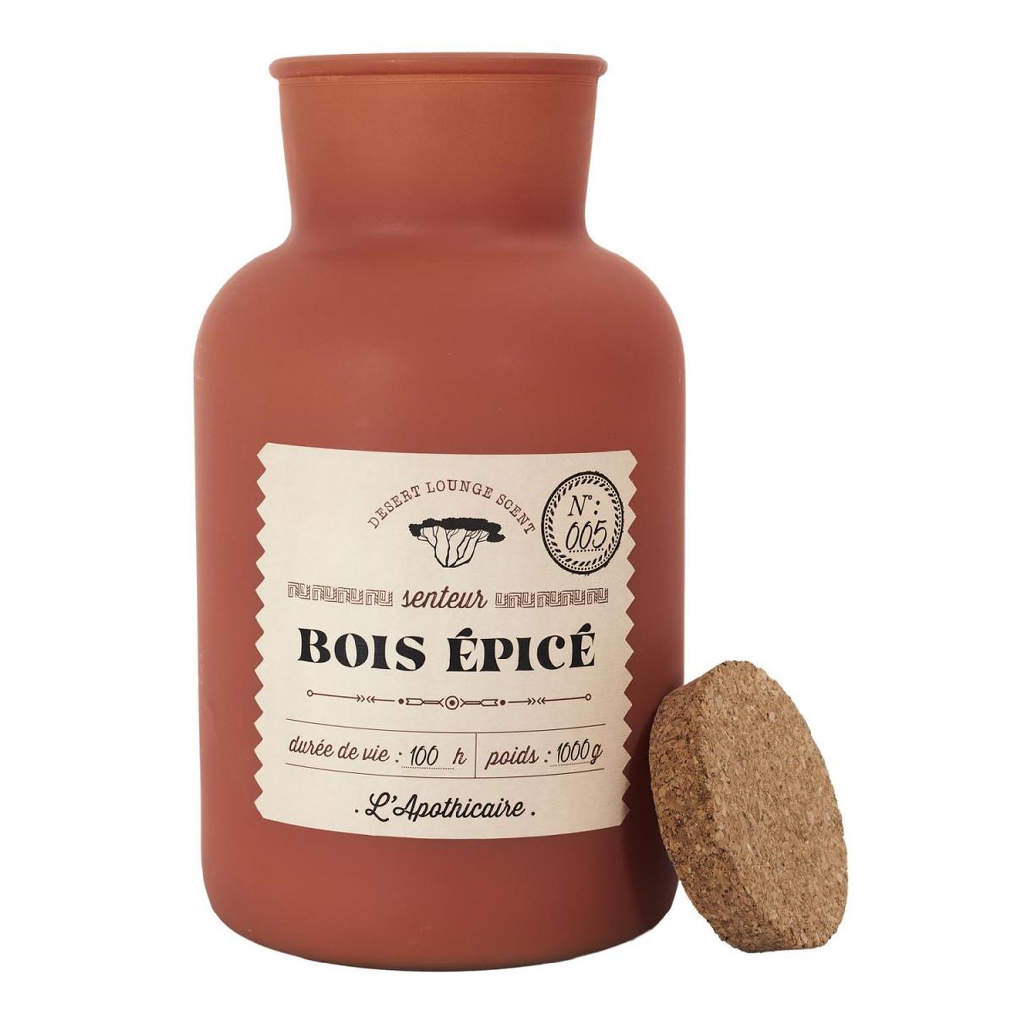 Voir la diapositive 2 : The Home Deco Factory Bougie parfumée déco  desert  1000g bois épicé