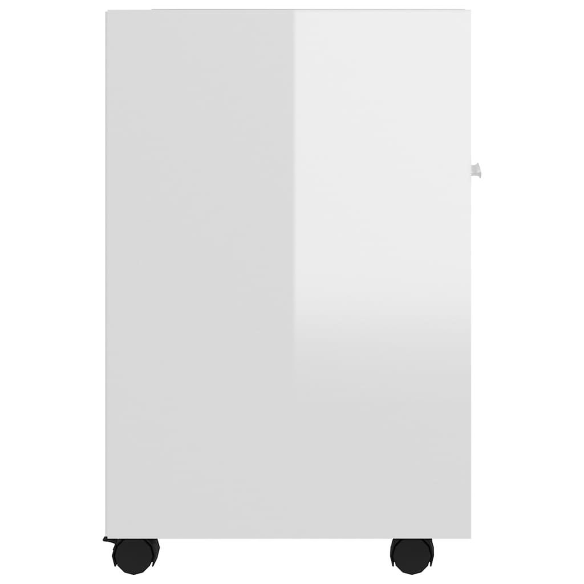 Voir la diapositive 5 : VIDAXL Armoire laterale avec roues Blanc brillant Bois d'ingenierie