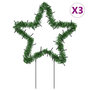 Voir la diapositive 2 : VIDAXL Décoration lumineuse étoile de Noël piquets 3 pcs 50 LED 29 cm