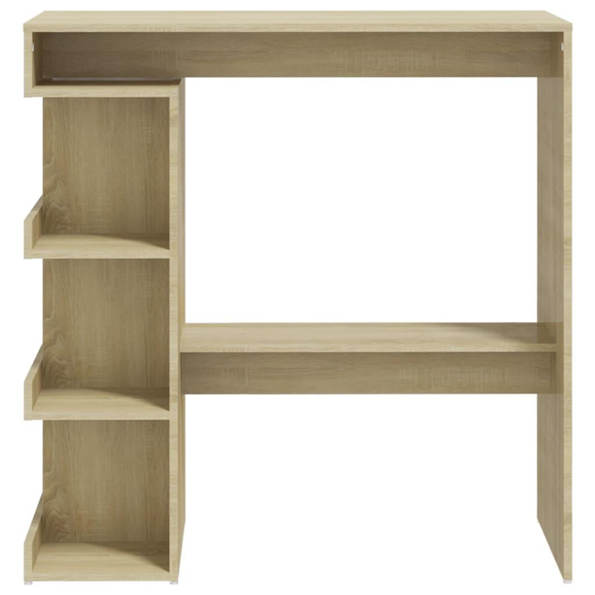 Voir la diapositive 5 : VIDAXL Table de bar etagere de rangement Chene sonoma Bois ingenierie