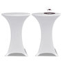 Voir la diapositive 2 : VIDAXL Housses elastiques de table Ø 60 cm Blanc 4 pcs