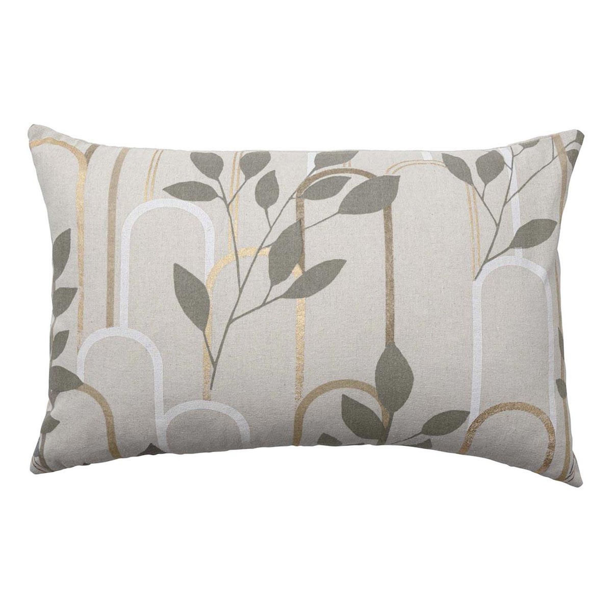 Paris Prix Coussin Déco Imprimé  Roseris  40x60cm Gris