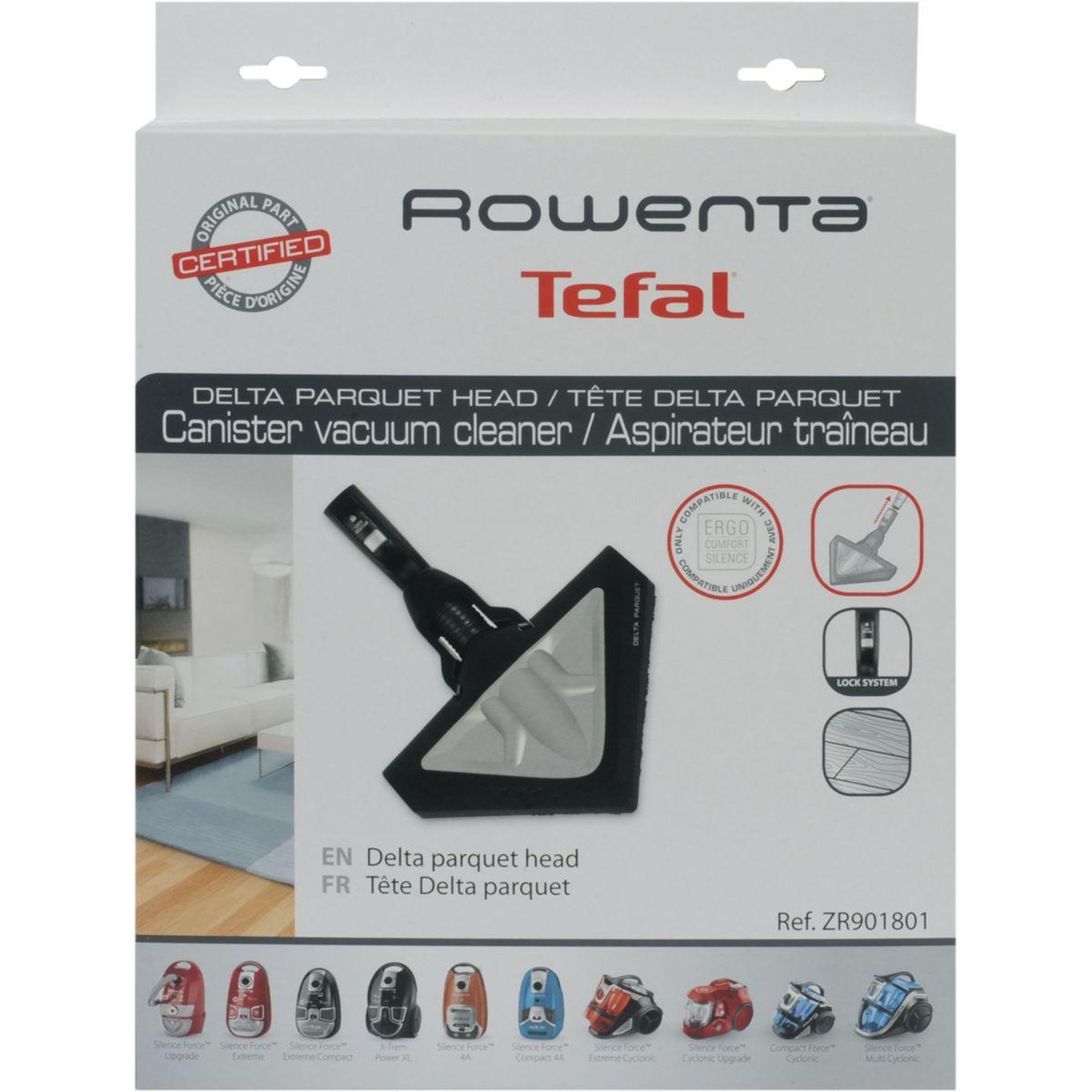 Voir la diapositive 2 : ROWENTA Brosse parquet delta zr901801 triangulaire aspirateur traîneau
