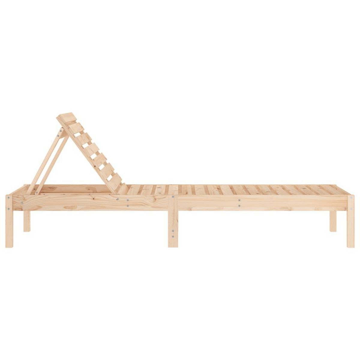 VIDAXL Chaises longues lot de 2 199,5x60x74 cm bois massif de pin