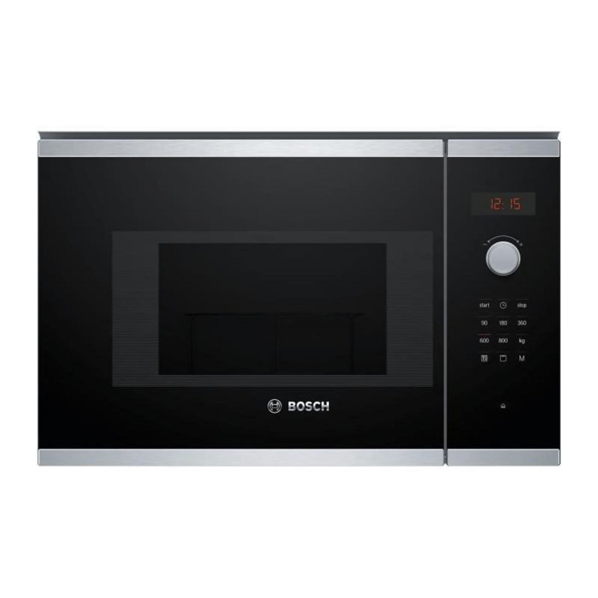 BOSCH Micro-ondes + grill encastrable - BOSCH - SER4 BEL523MS0 - Inox - 20 l - 800 W - 8 programmes auto - 38,2 x 59,4 x 31, 7 cm
