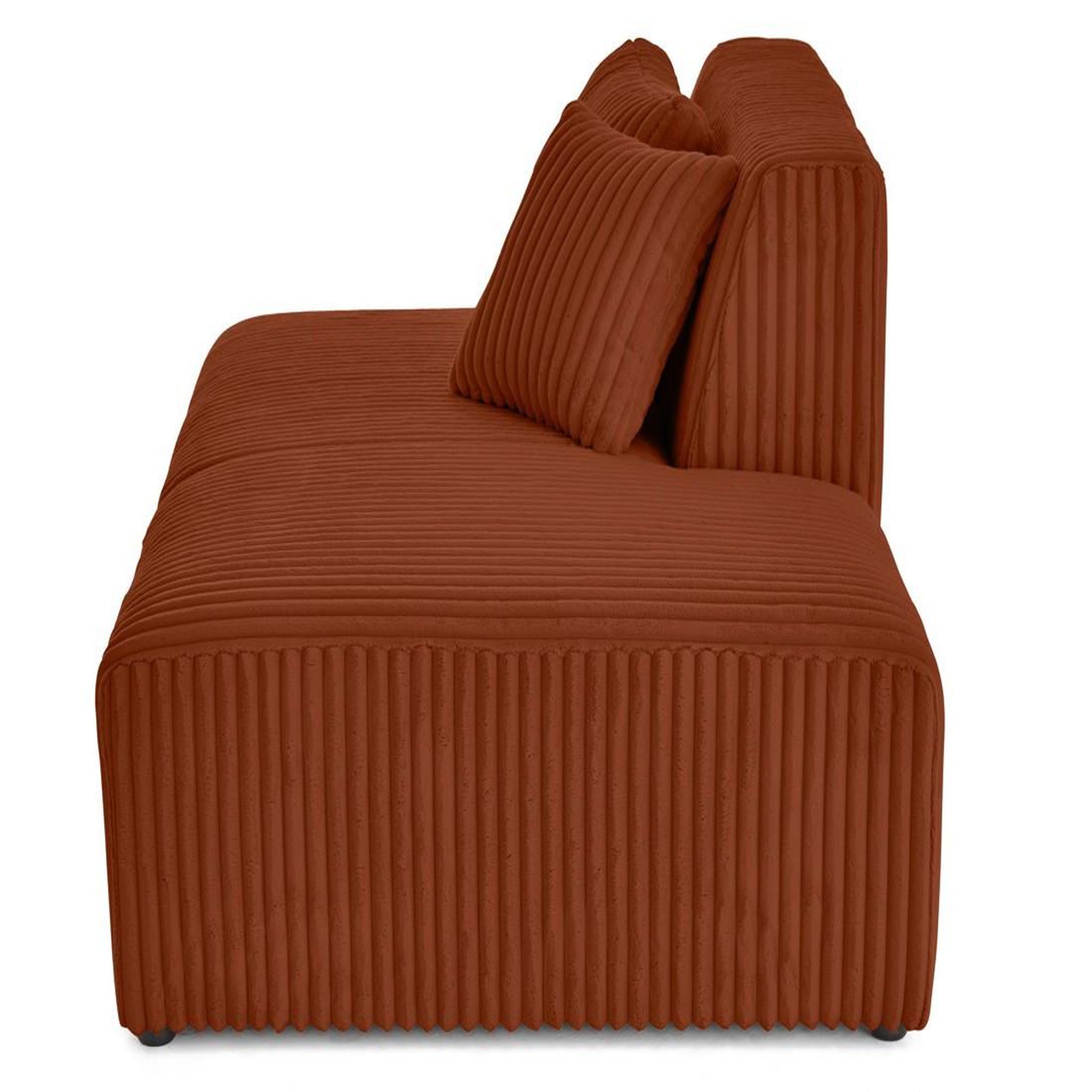 Voir la diapositive 2 : LISA DESIGN Victoire - module d'assise droit en velours côtelé grosses côtes