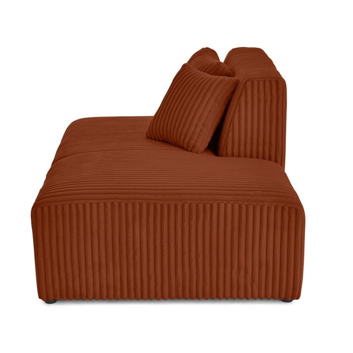 LISA DESIGN Victoire - module d'assise droit en velours côtelé grosses côtes