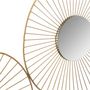 Voir la diapositive 2 : Paris Prix Décoration Murale 5 Miroirs  Flower  78cm Or