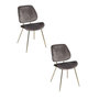 Voir la diapositive 1 : ATMOSPHERA 2 Chaises design velours et métal Slow