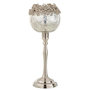 Voir la diapositive 1 : Paris Prix Photophore sur Pied en Métal  Bijou  33cm Argent