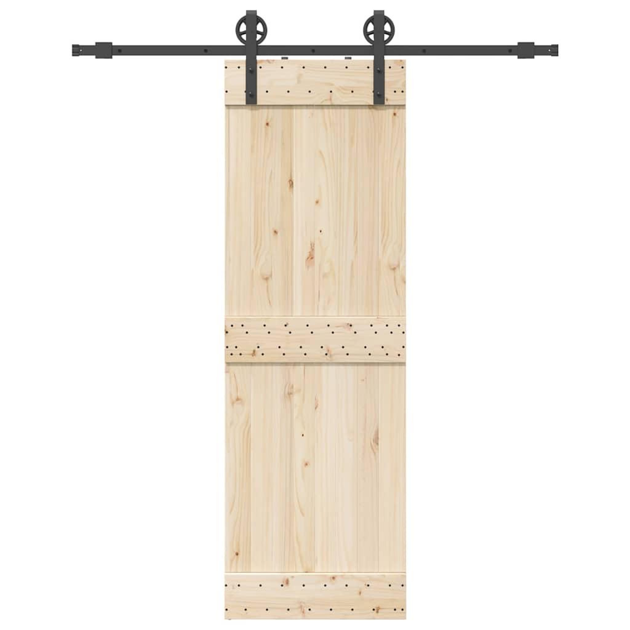 VIDAXL Kit de quincaillerie de porte coulissante 183 cm Acier Noir