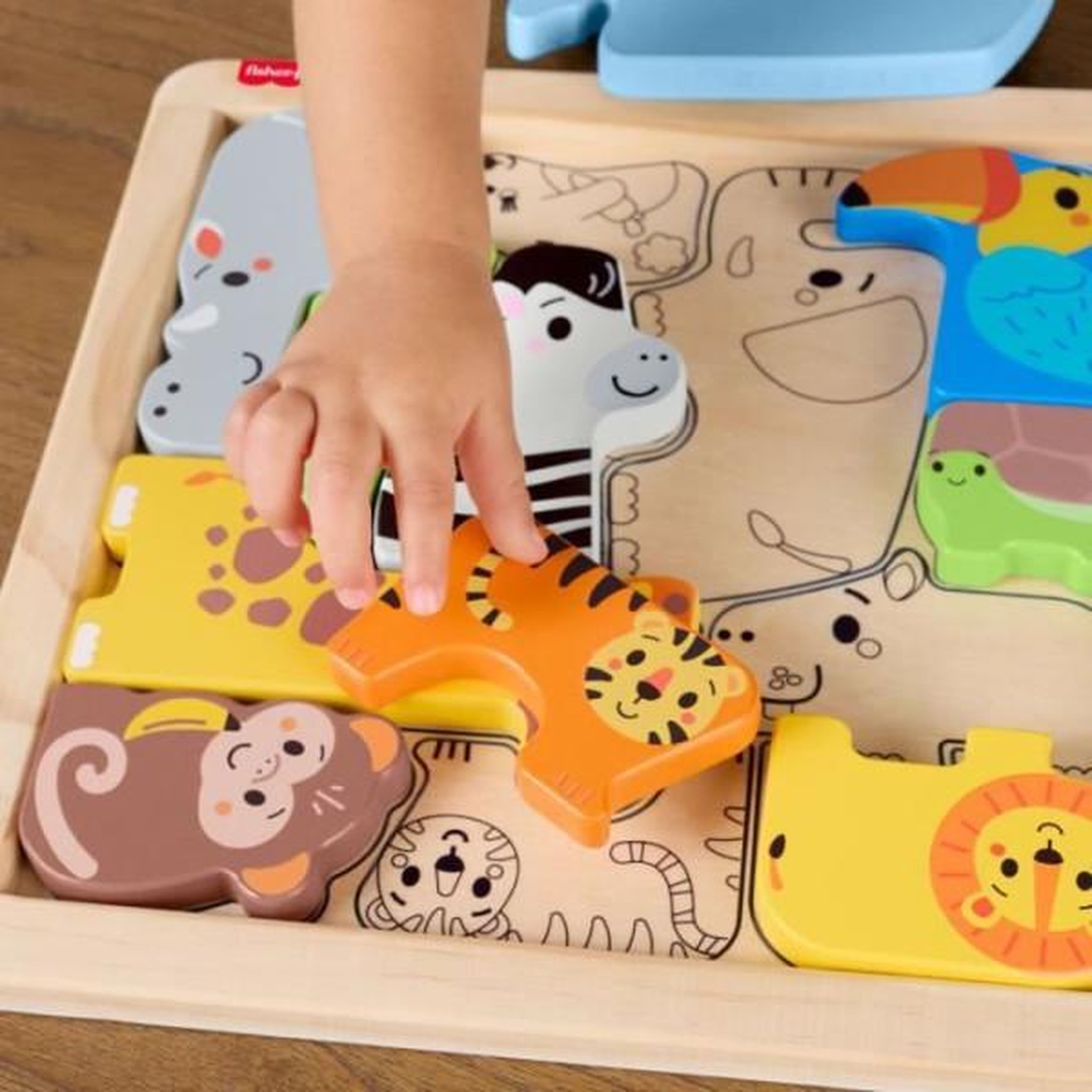Voir la diapositive 6 : FISHER PRICE Fisher-Price - Puzzle Animaux en Bois - Tri de formes avec 13 pieces - Fisher-Price - JFG10