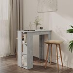 VIDAXL Table de bar avec etagere Gris beton Bois d'ingenierie