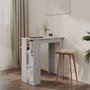 Voir la diapositive 1 : VIDAXL Table de bar avec etagere Gris beton Bois d'ingenierie
