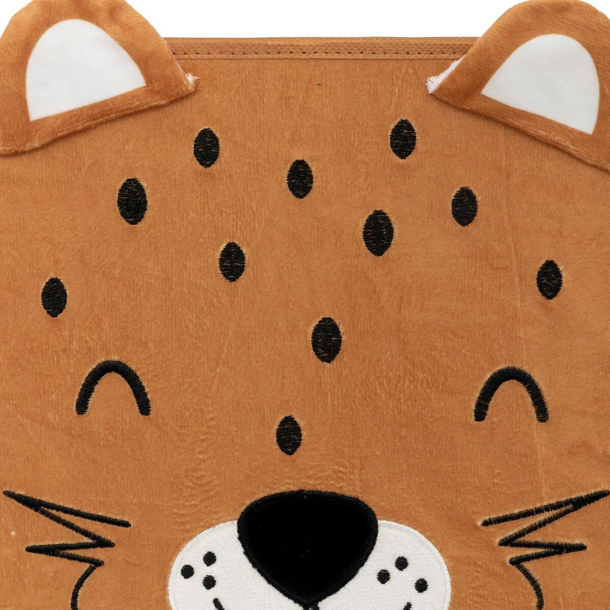 Voir la diapositive 2 : Atmosphera Kids Boîte de rangement pliable  léopard  29x29cm marron