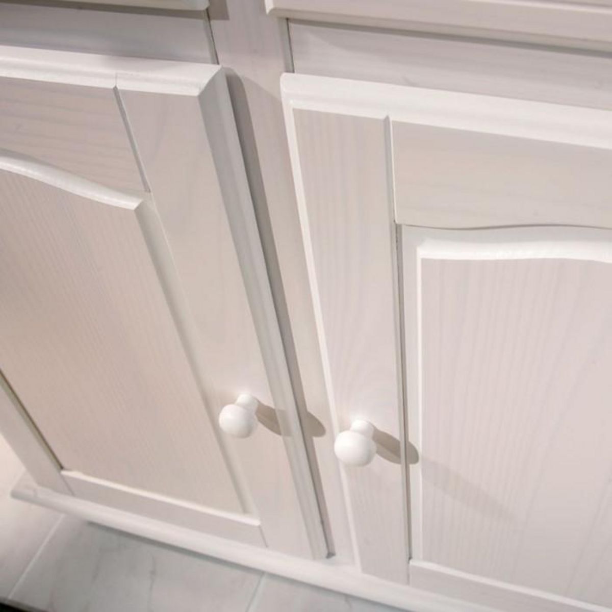 Paris Prix Vaisselier 4 Portes Bois Massif  Alienor  198cm Blanc