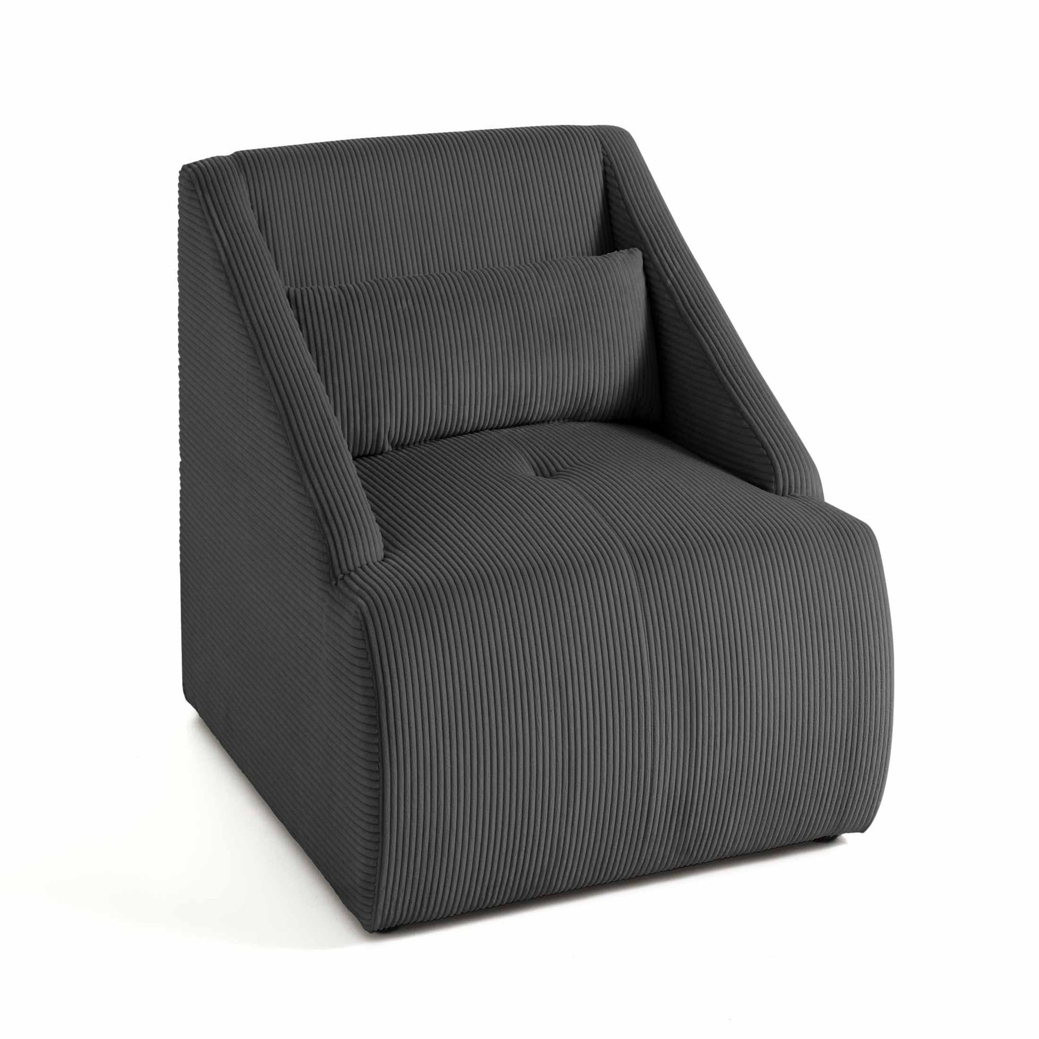 Voir la diapositive 4 : LISA DESIGN Onyx - fauteuil - en velours côtelé