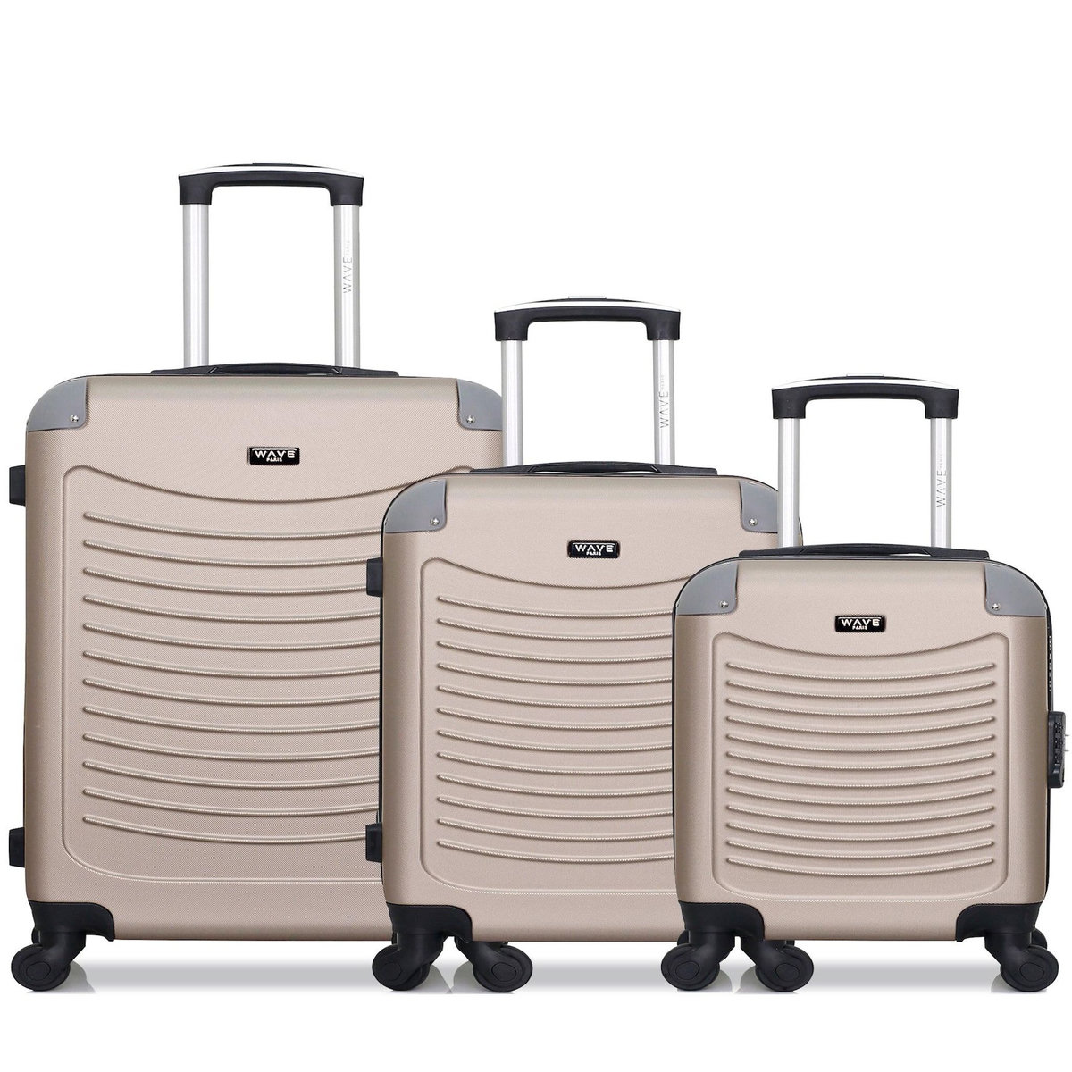 WAVE PARIS WAVE PARIS - Lot de 3 - Valise Weekend, valise cabine et valise cabine XXS CONGO