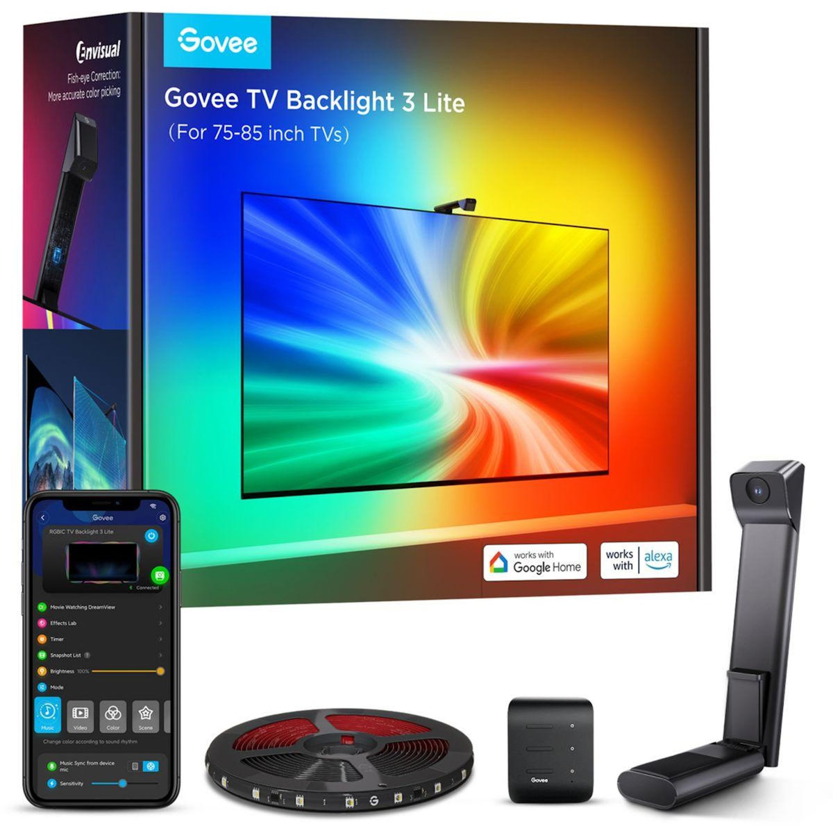 GOVEE Bandeau LED Retroéclairage LED TV 3lite pour tv75 85
