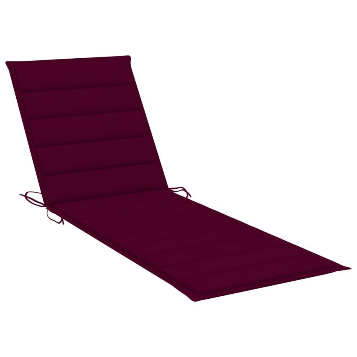 VIDAXL Chaise longue avec coussin bordeaux Bois de pin impregne