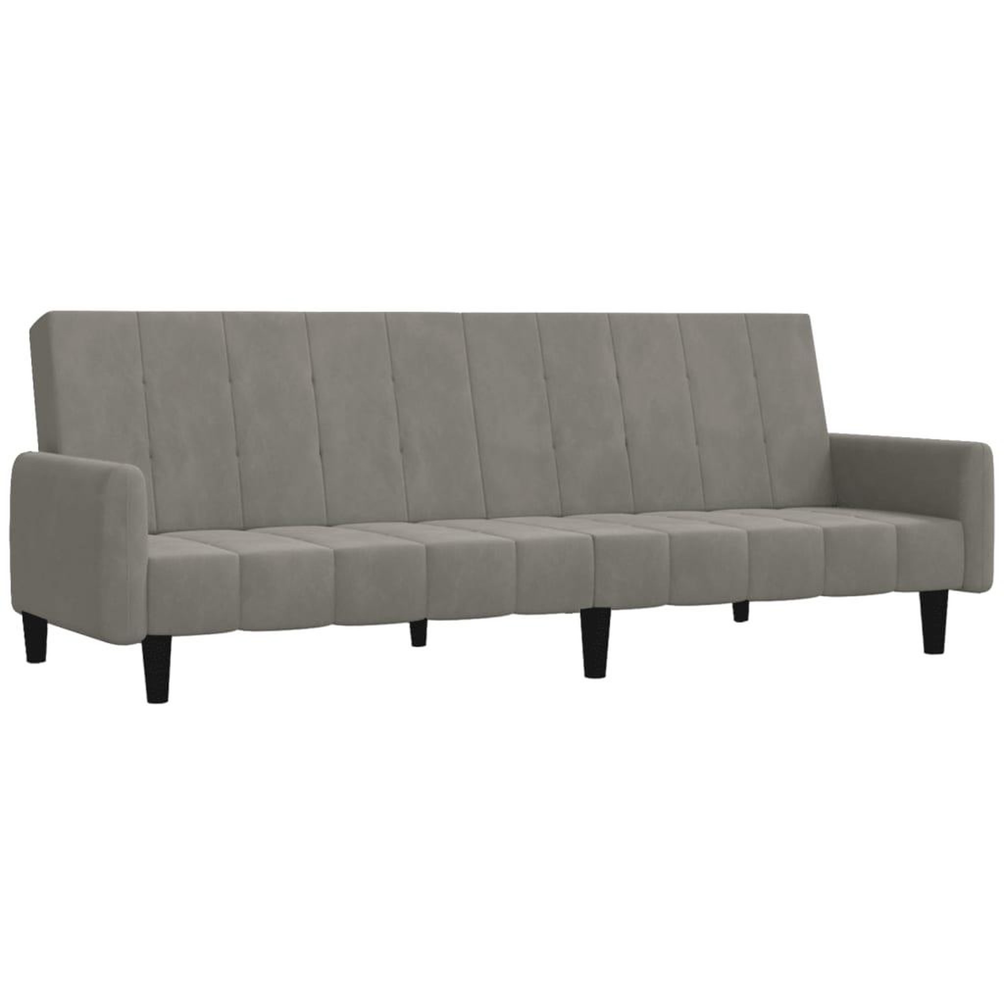 Voir la diapositive 2 : VIDAXL Canape-lit a 2 places gris clair velours