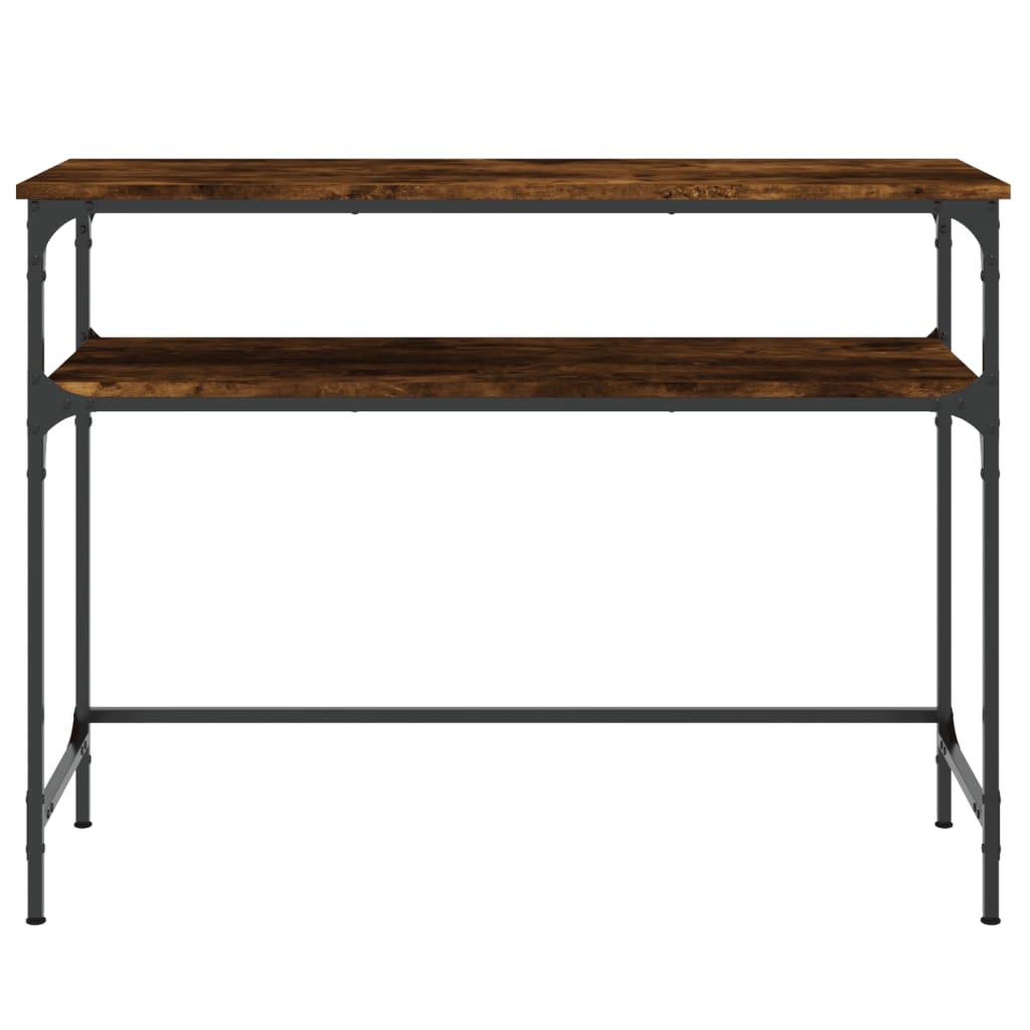 Voir la diapositive 4 : VIDAXL Table console chene fume 100x35,5x75 cm bois d'ingenierie